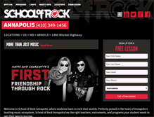 Tablet Screenshot of annapolis.schoolofrock.com